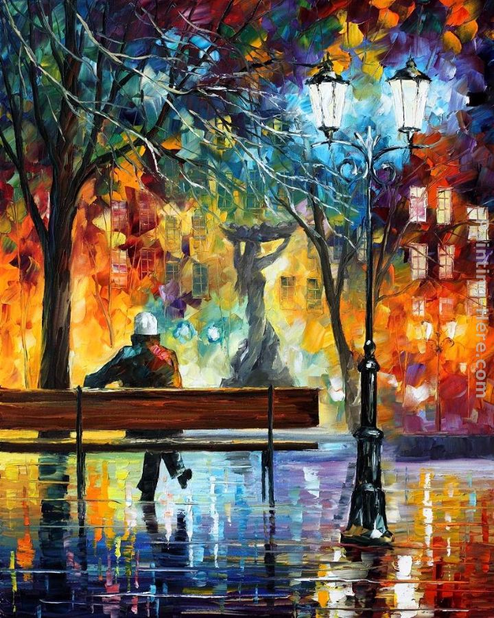 SLEEPLESSNESS painting - Leonid Afremov SLEEPLESSNESS art painting